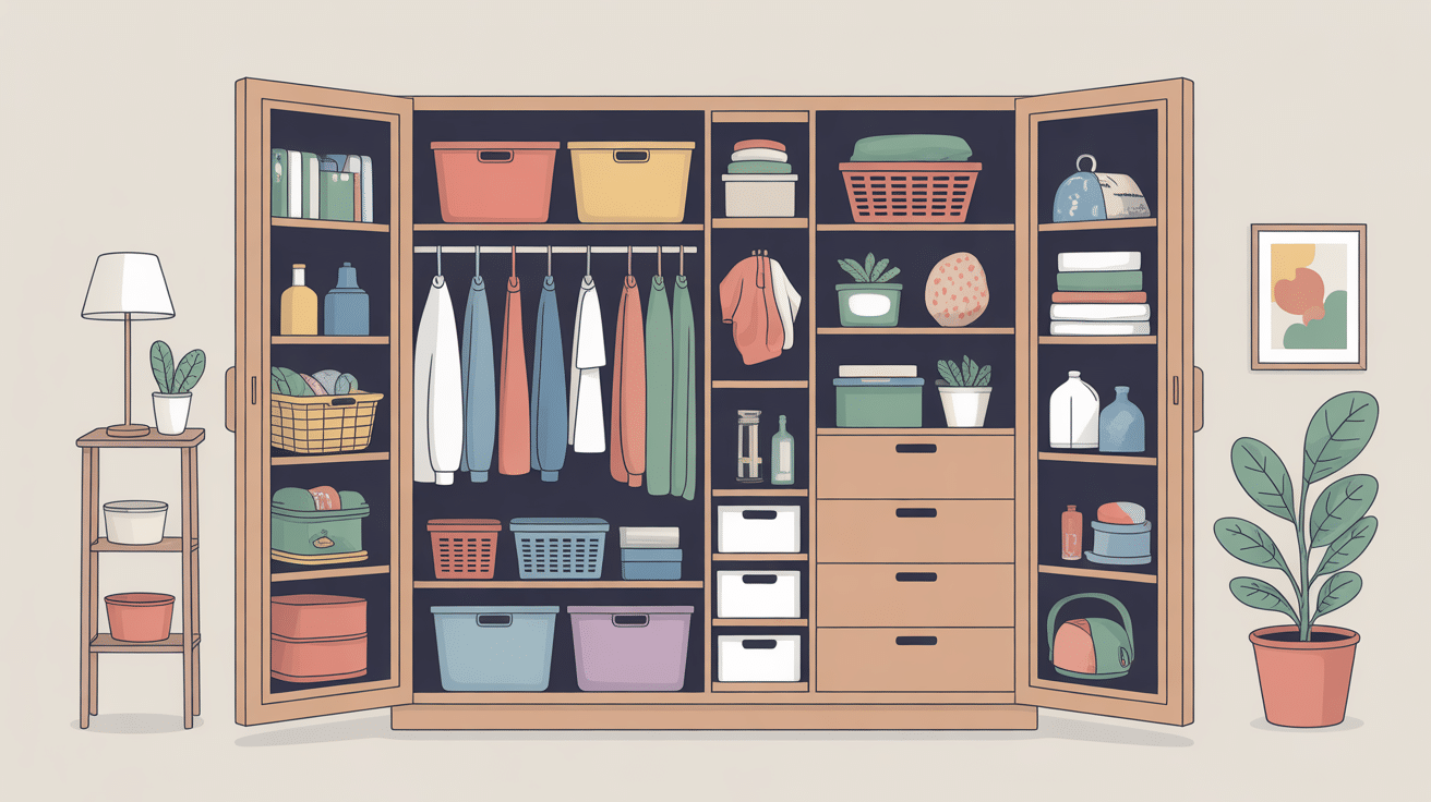 aménager un placard avec des étagères fonctionnelles et esthétiques