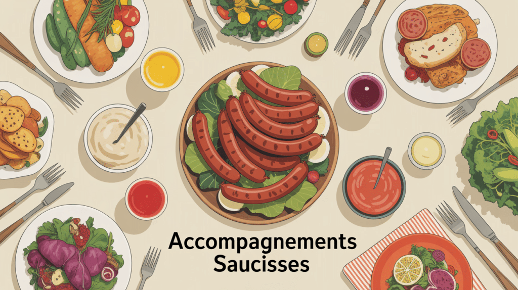 Table conviviale avec quoi accompagner des saucisses