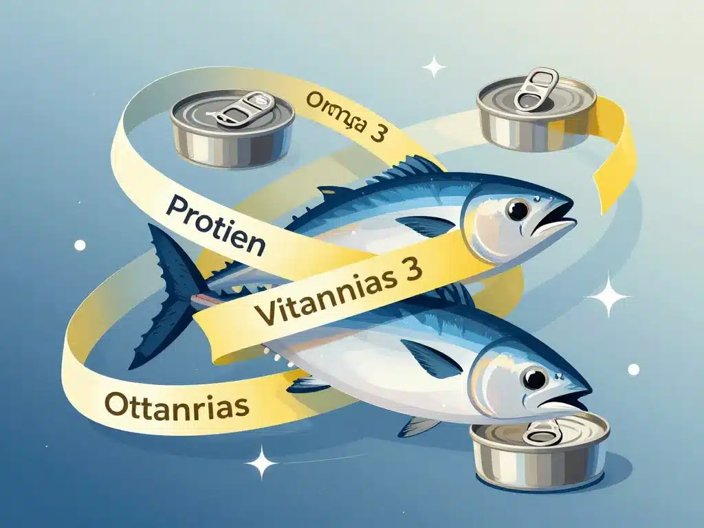 visuel boite de thon protéines oméga-3 risques mercury