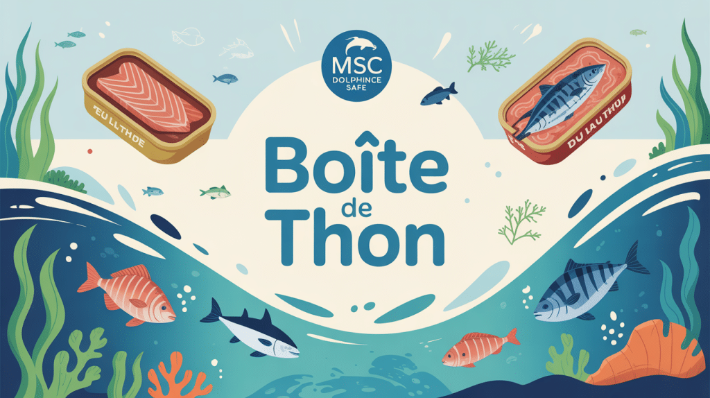illustration boite de thon types labels écologie