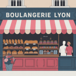 boulangerie lyon illustration vectorielle devanture pains pâtisseries