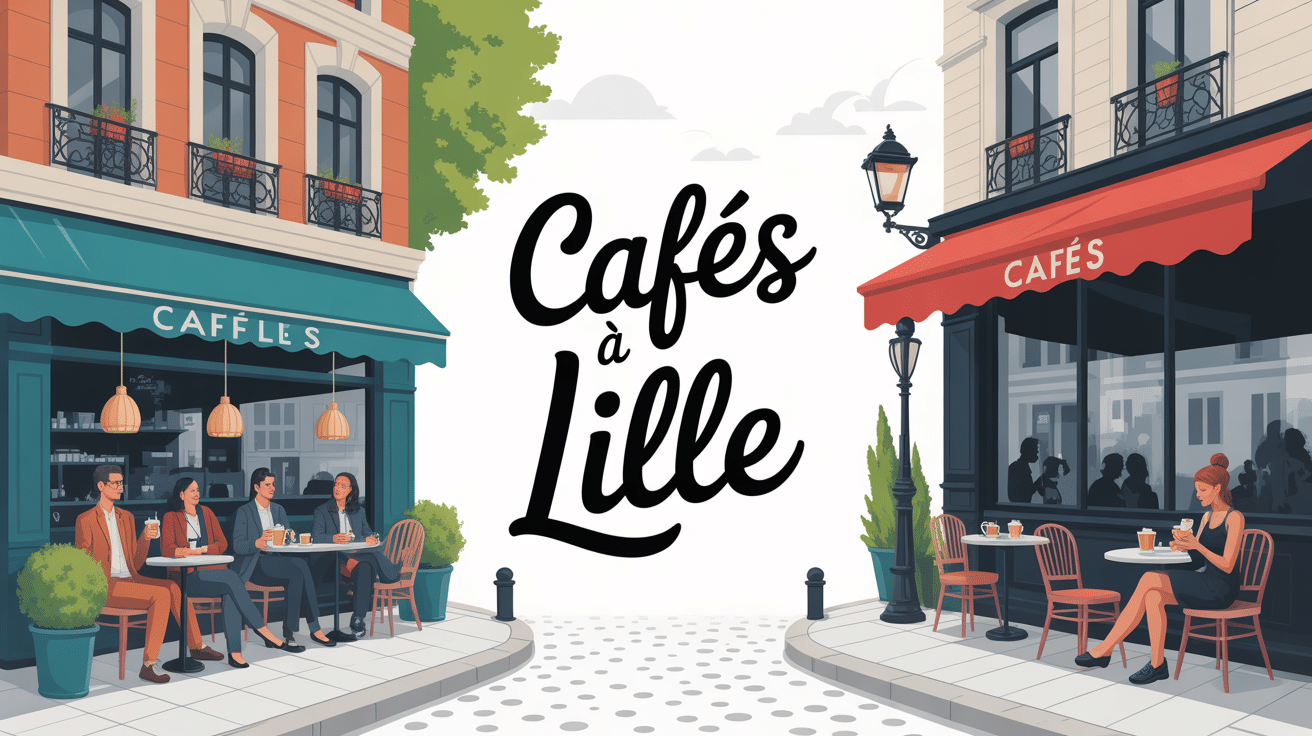 illustration chaleureuse cafés à Lille