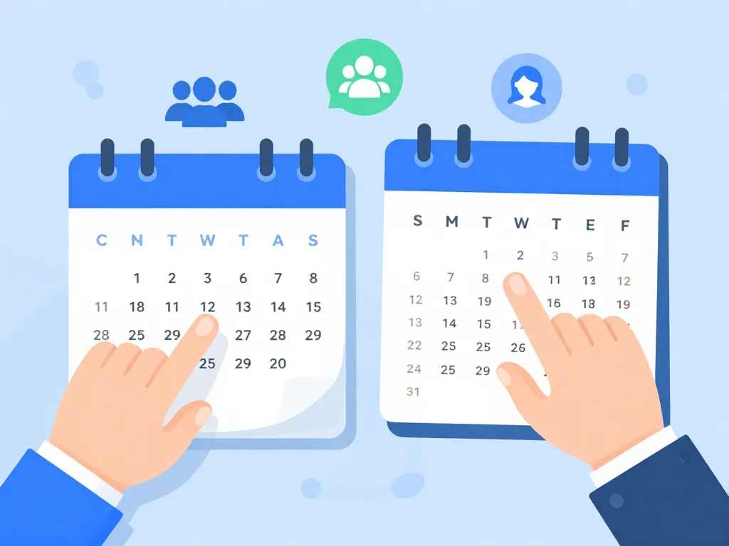 calendrier mensuel contraste papier numérique illustration