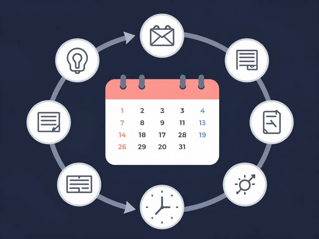 calendrier mensuel diagramme routines tâches priorités