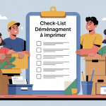 check-list déménagement à imprimer famille table cartons