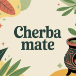 illustration vectorielle cherba mate calebasse et feuilles sud-americain