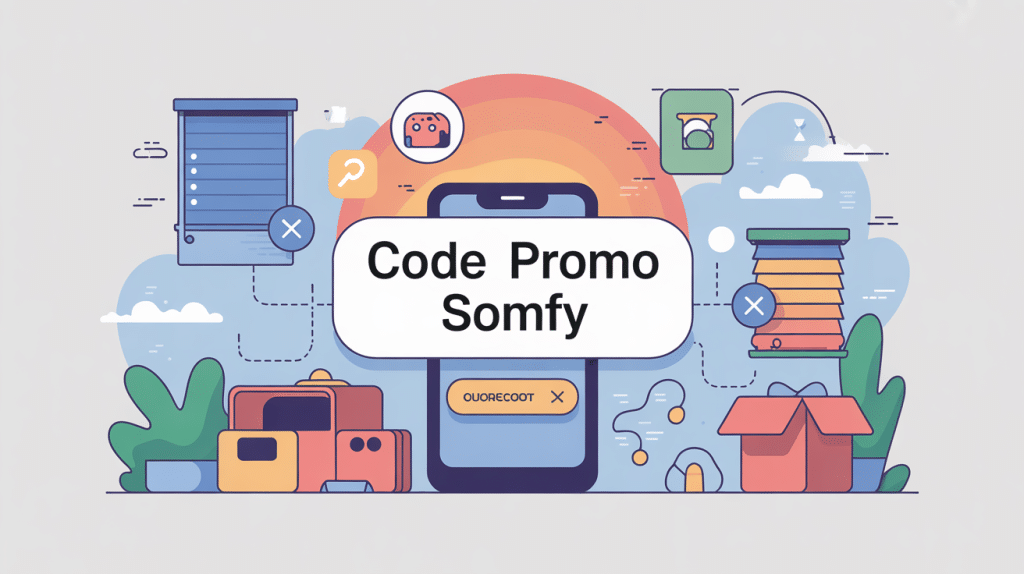 code promo Somfy illustration domotique moderne