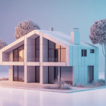 constructeur maison imprimante 3d illustration secteur moderne