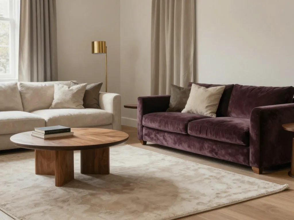 déco salon chic et classe ambiance matières