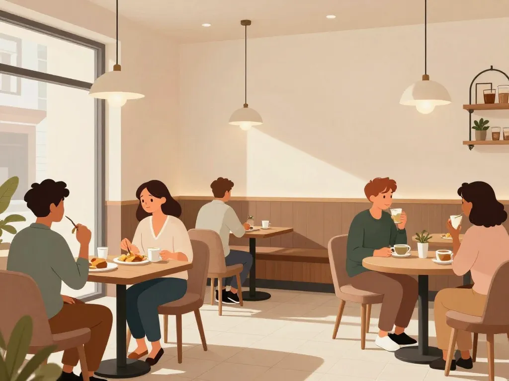 intérieur cosy milk & pug brunch groupes discussion