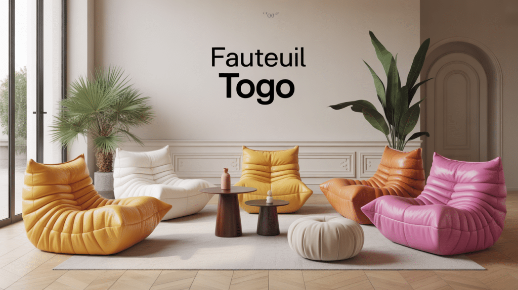 fauteuil togo ambiance salon moderne lumineux