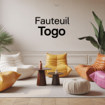 fauteuil togo ambiance salon moderne lumineux