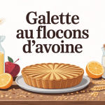 Galette au flocons d'avoine sur table petit-déjeuner convivial