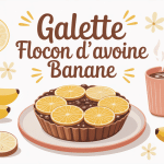 galette flocon d'avoine banane dorée et ingrédients healthy