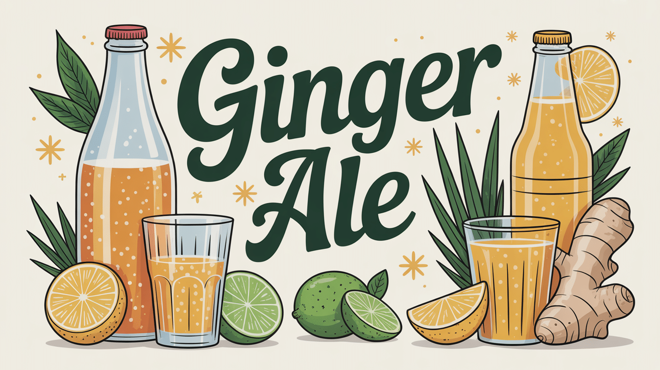 ginger ale bouteilles ingrédients ambiance fraîche