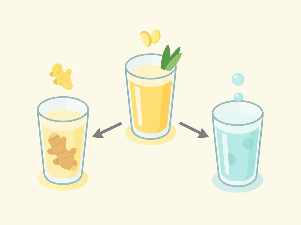 ginger ale ginger beer tonic schéma comparatif