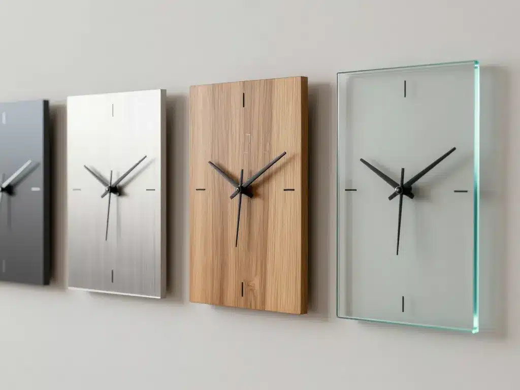 comparatif horloge murale digitale design aluminium bois verre