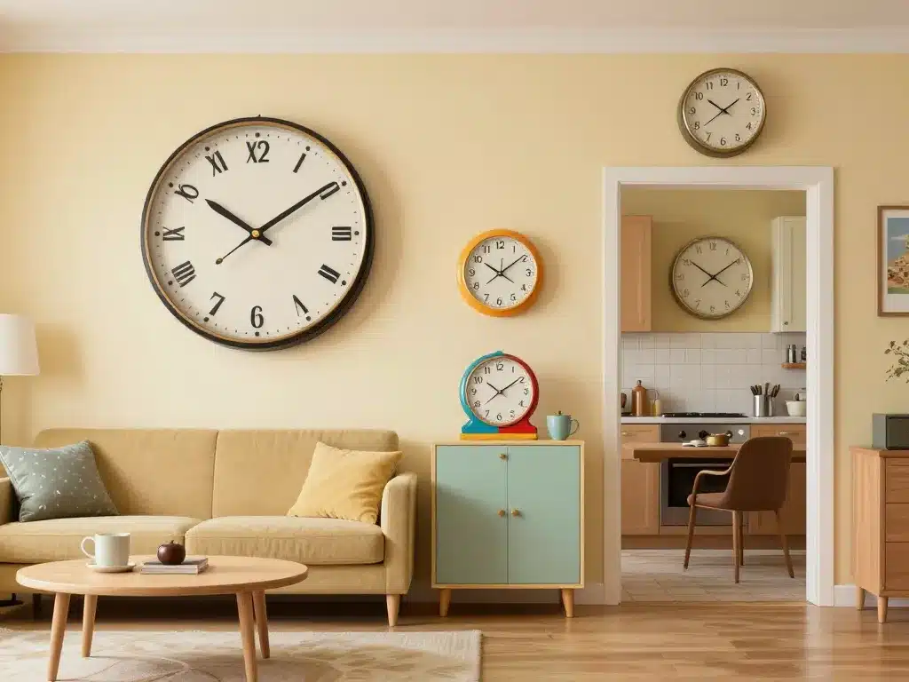 Horloge vintage année 50 intégrée déco intérieur années 50