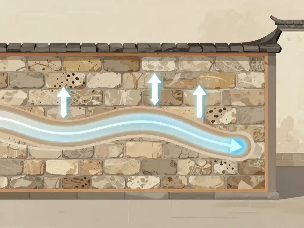 isolation mur intérieur maison ancienne schéma vapeur humidité