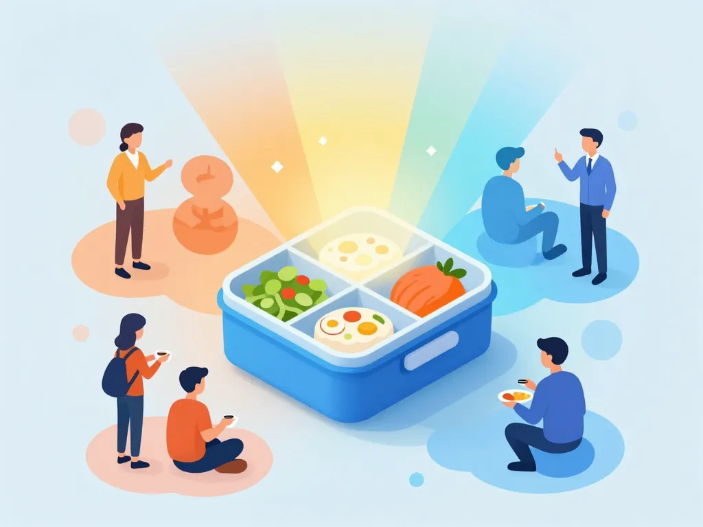 Illustration lunch box isotherme gardant chaleur et fraîcheur