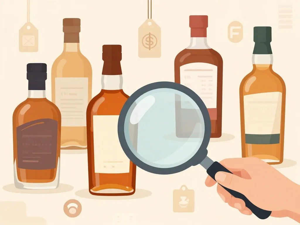 illustration macallan s bouteilles étiquetées et symboles marketing