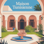 maison tunisienne typique avec patio central
