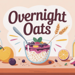 overnight oats dans bocal sur table de cuisine
