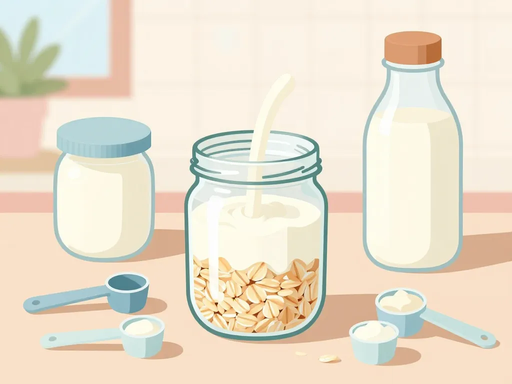 recette base overnight oats ingrédients et bocal