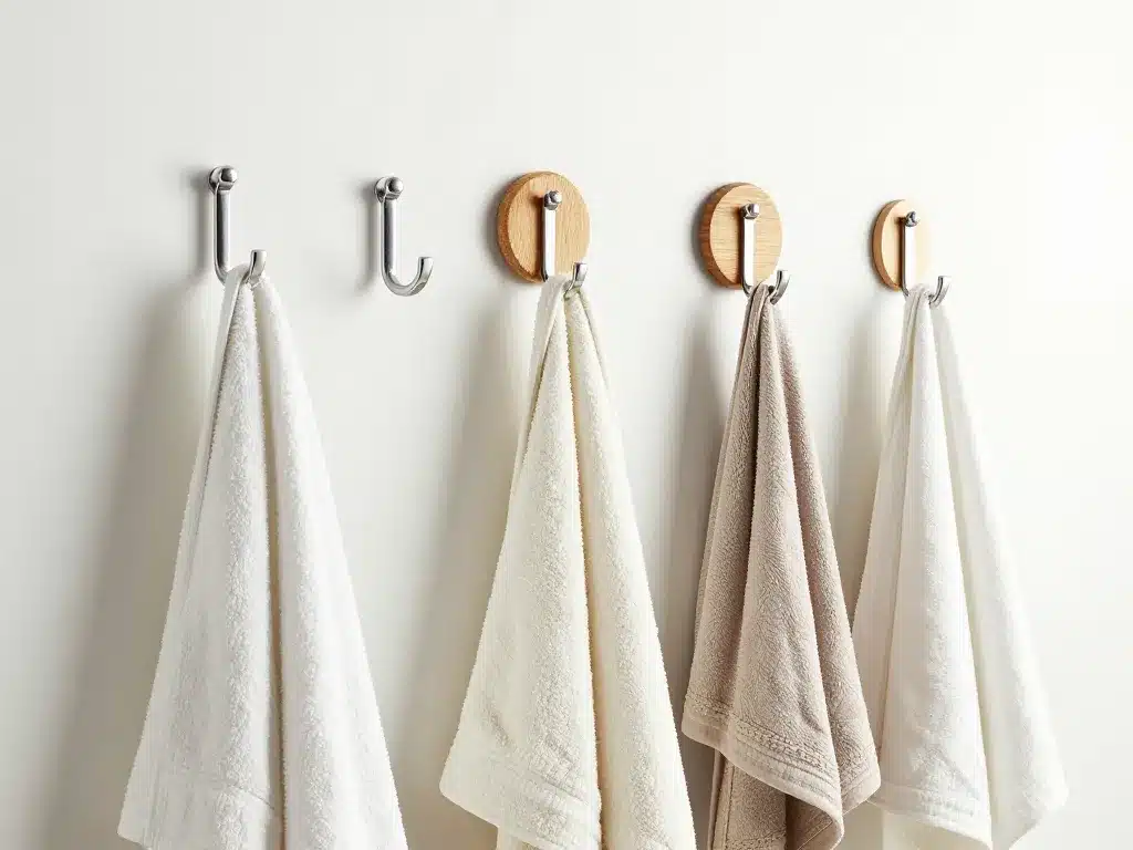 Différents types de patere salle de bain dans une pièce