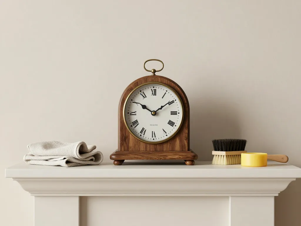 entretien pendule horloge ancienne sur mantel moderne