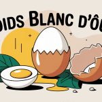 poids un blanc d oeuf, coupe stylisée, balance de cuisine