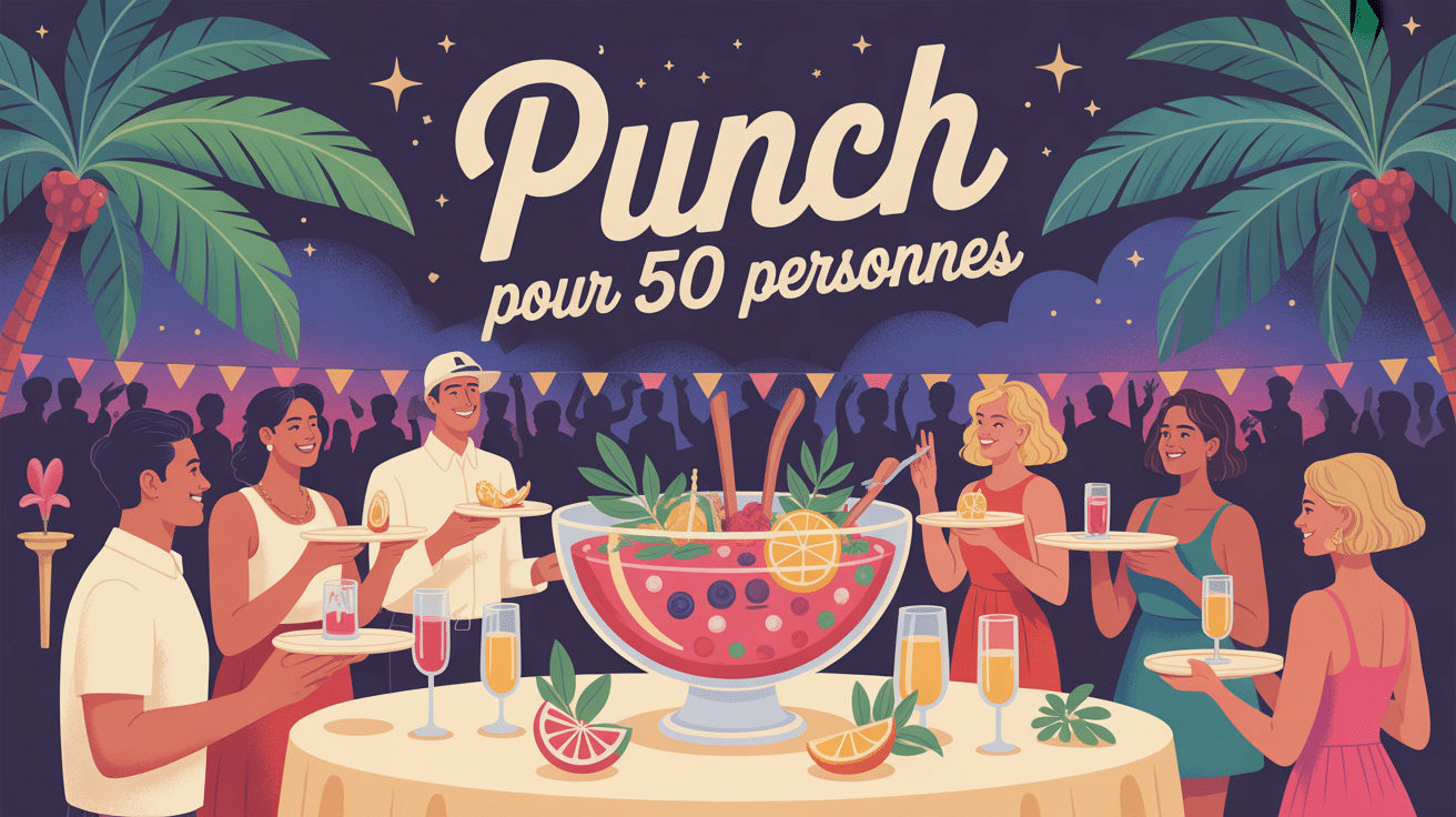 soirée festive punch 50 personnes