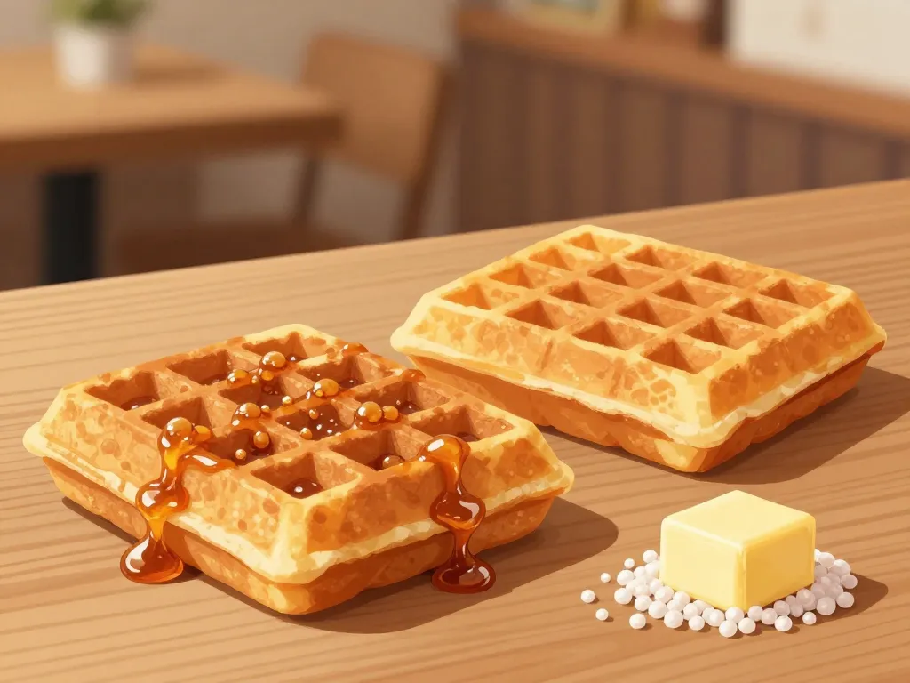 recette gaufre liegeoise différence avec bruxelles croissant sucre perlé
