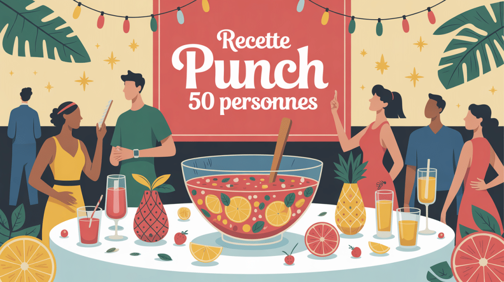 recette punch 50 personnes table festive punch géant