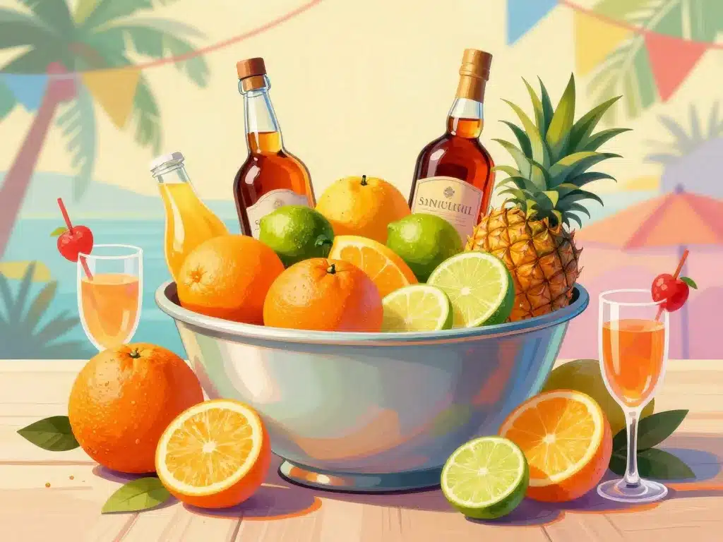 ingrédients recette punch 50 personnes