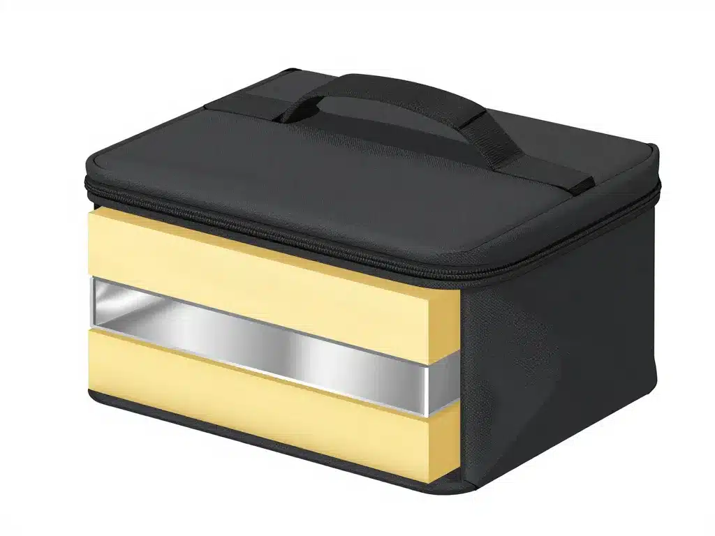 coupes sac repas isotherme avec couches matériaux