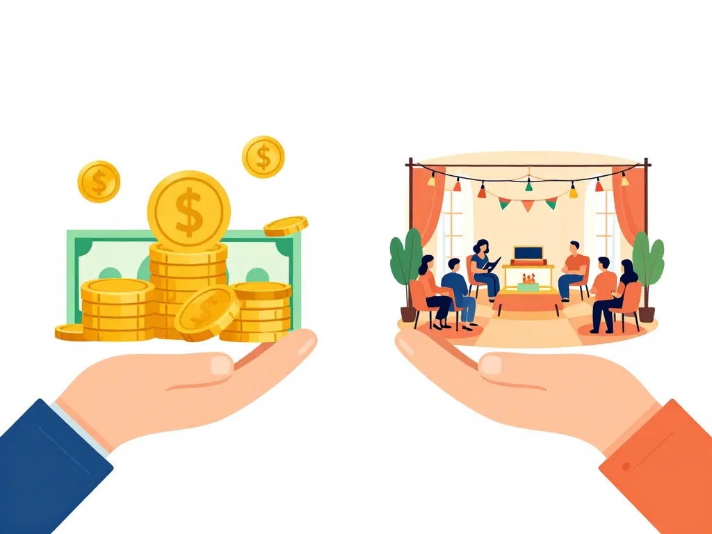 balance visuelle salle communale et coûts de location