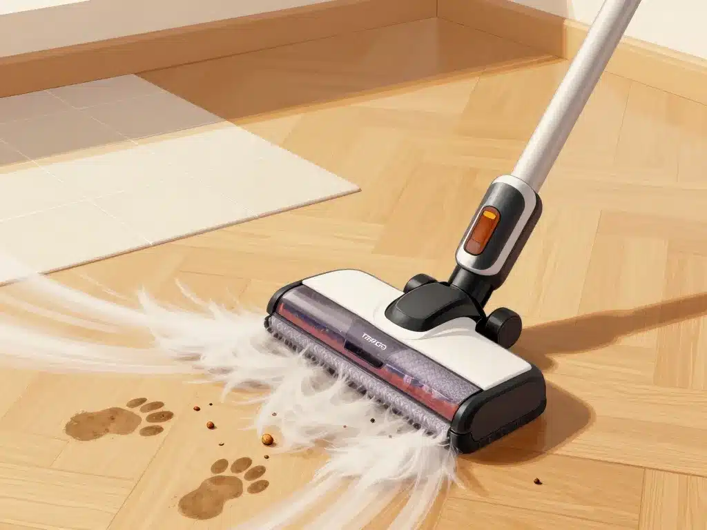 Tineco Floor One S6 Pet efficacité poils animaux sur sols