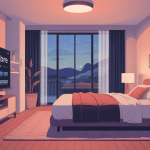 tv chambre sans prise antenne dans une chambre moderne connectée