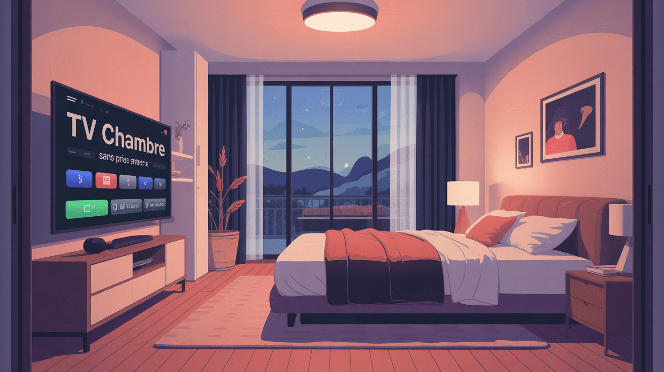 tv chambre sans prise antenne dans une chambre moderne connectée