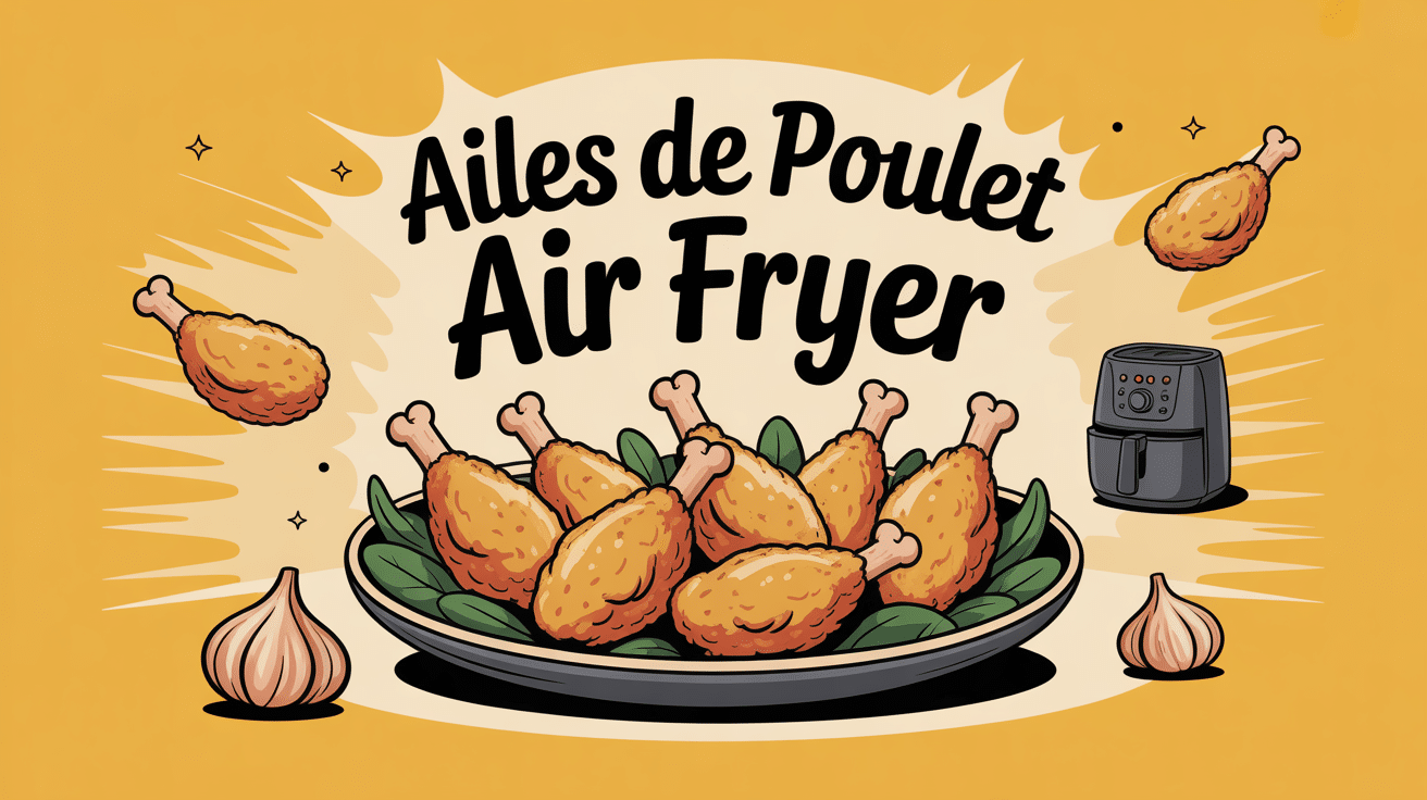 Ailes de poulet air fryer croustillantes illustration