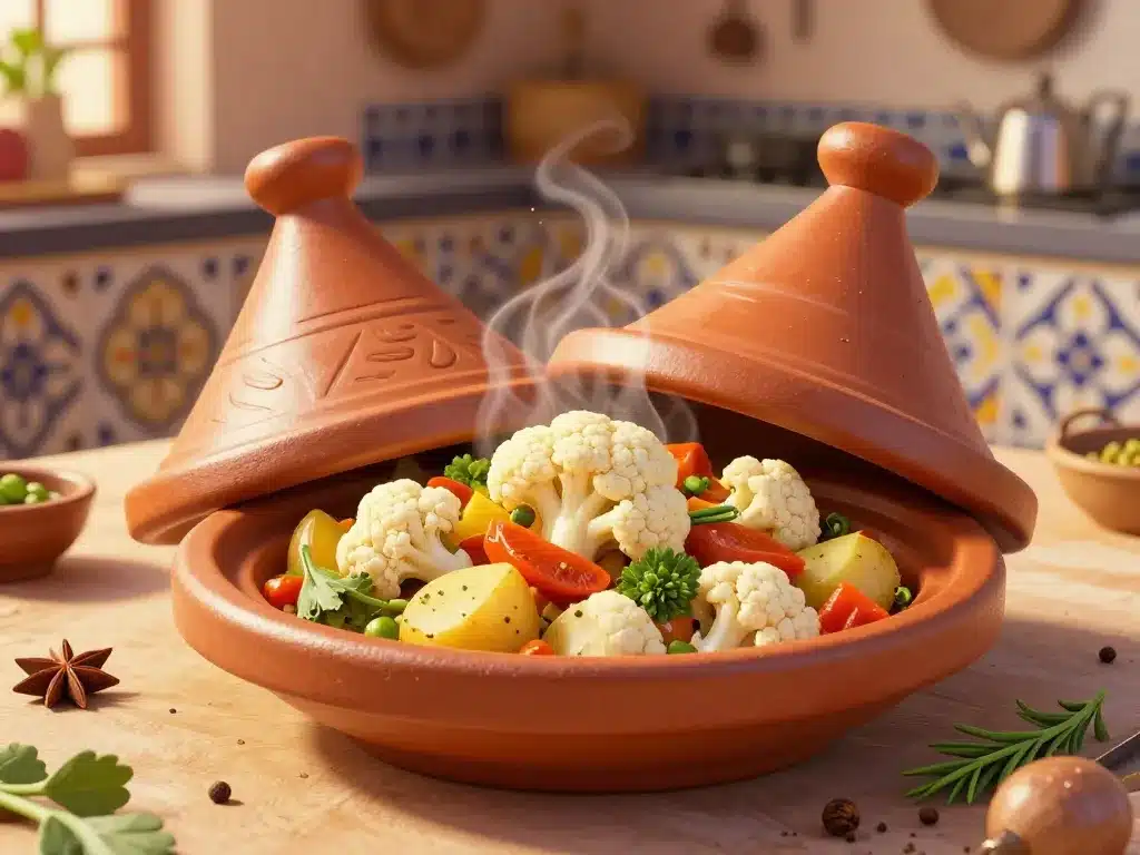 chou-fleur recette marocaine tajine aux légumes