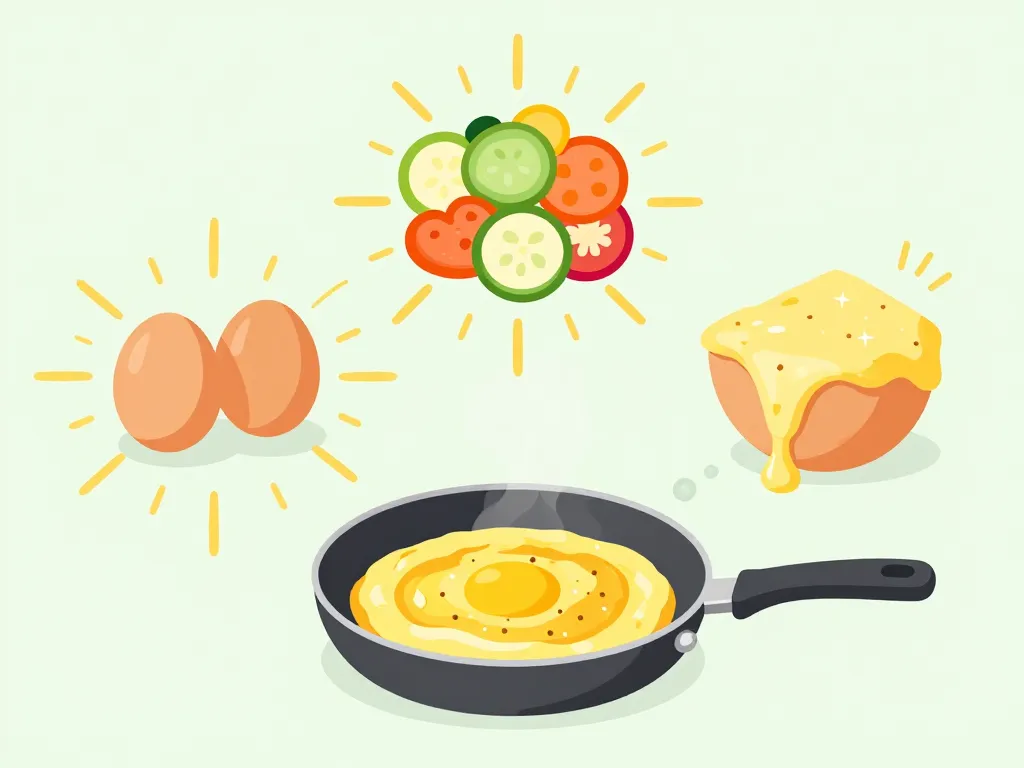 Éléments essentiels omelette petit déjeuner