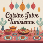 Illustration recette juive tunisienne table colorée
