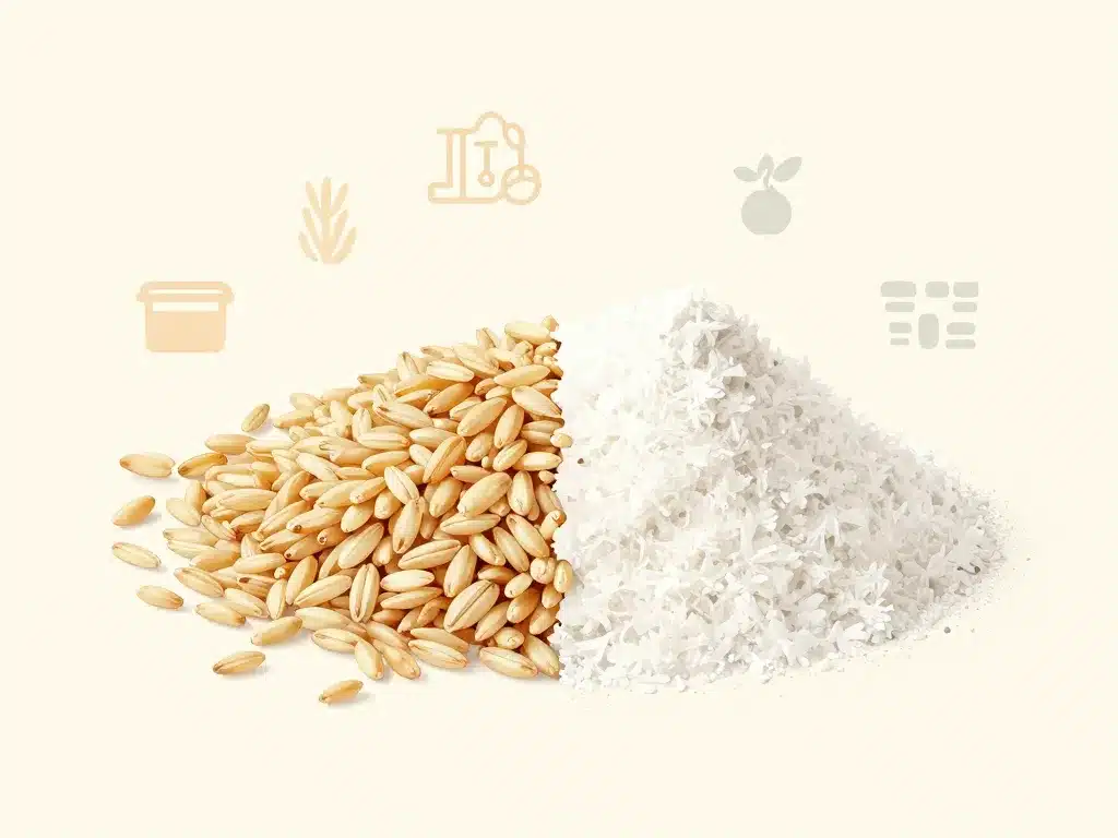 fleur de riz transformation et spécificités nutritionnelles