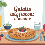 illustration galette aux flocons d avoine petit dejeuner sain