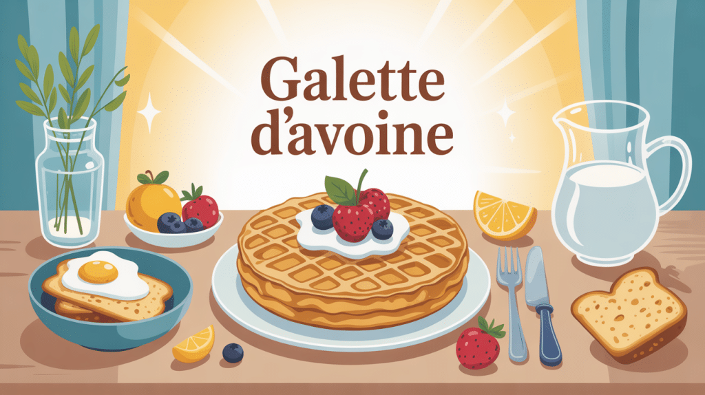 galette d avoine avec ingredients pour un petit dejeuner sain