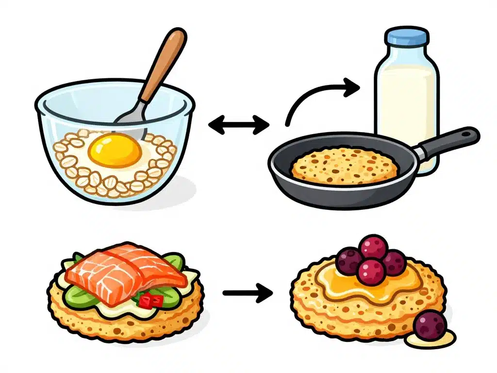 galette de flocons d'avoine étapes recette