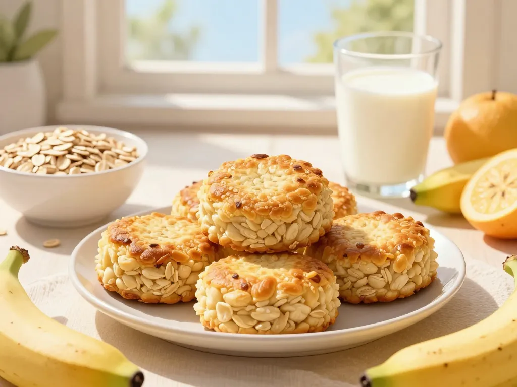 galette flocons d avoine sucrée pour petit dejeuner