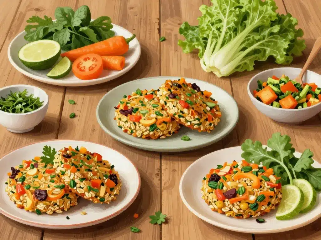 galette flocons d avoine salée avec légumes